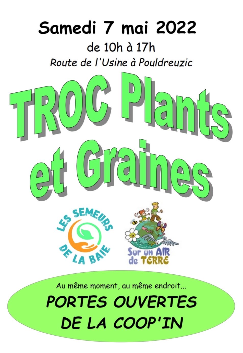 affiche pour l'évènement troc de graines
